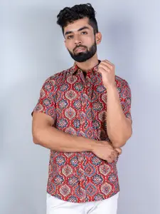 Tistabene Men Red Printed Casual Shirt
