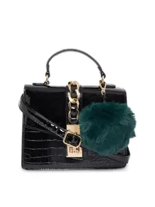 ALDO Women Black Textured Handbags