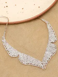 SOHI Gold-Toned & White Gold-Plated Necklace