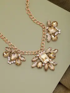 SOHI Gold-Toned & White Gold-Plated Necklace
