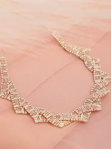 SOHI Women Gold-Toned & White Gold-Plated Necklace