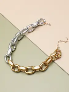 SOHI Gold-Plated & Silver-Toned Necklace