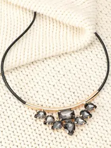 SOHI Gold-Plated Grey Gold-Plated Necklace