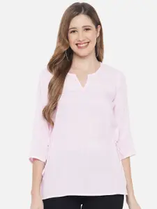 Indietoga Women Pink Solid Top