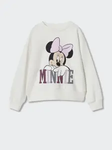 Mango Kids Girls Minnie Mouse Print Sustainble Sweatshirt