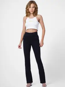 ONLY Women Black Flared High-Rise Jeans