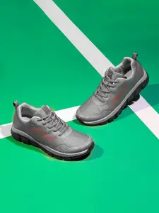 FURO by Red Chief Men Grey Mesh Running Non-Marking Shoes