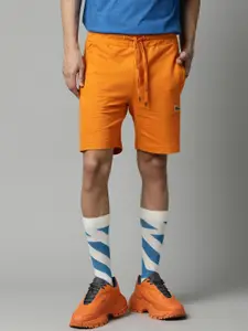 Breakbounce Men Cotton Orange Shorts