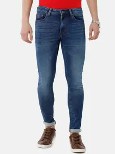 Double Two Men Lean Slim Fit Low-Rise Heavy Fade Stretchable Jeans