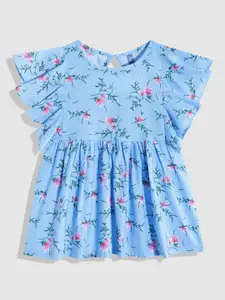 YK Infant Girls Floral Print Pure Cotton Dress