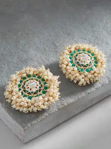 Zaveri Pearls Woman Contemporary Cluster Pearl Studs Earrings
