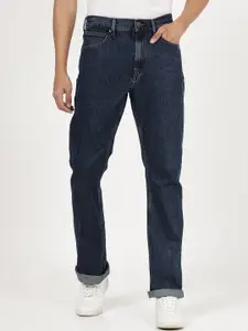 Lee Men Blue Solid Cotton Clean Look Regular Fit Jeans