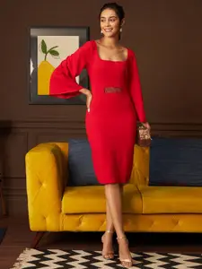 Athena Scuba Formal Sheath Dress