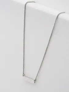 Ted Baker Women Silver-Plated Sparkle Bar Pendants with Chain