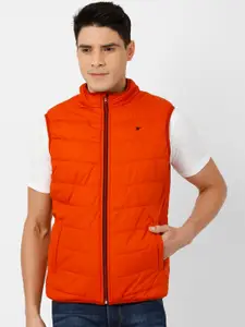 t-base Men Rust Windcheater Puffer Jacket