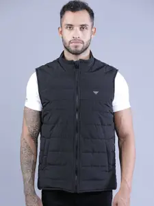 t-base Men Navy Blue Reversible Windcheater Padded Jacket