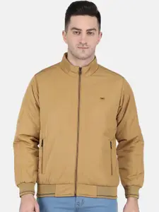 Monte Carlo Men Plus Size Mustard Solid Bomber Jacket
