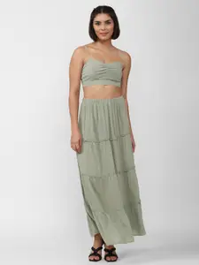 Forever 21 Women Top With Skirt Co-Ords Set