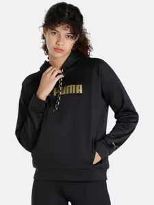 Puma Women Black Fit Powerfleece Training Sweatshirt