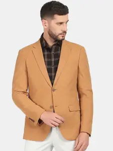 Blackberrys Men Brown Solid Single-Breasted Blazer