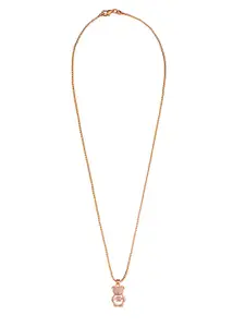 Shining Jewel - By Shivansh Rose Gold & White Brass Rose Gold-Plated Necklace