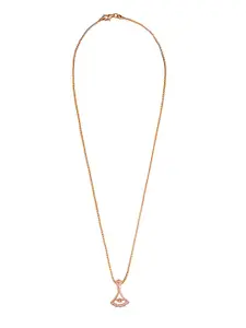 Shining Jewel - By Shivansh Rose Gold & White Brass Rose Gold-Plated Necklace