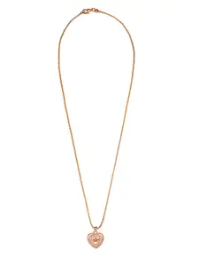 Shining Jewel - By Shivansh White & Rose Gold-Plated Brass Necklace