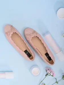 Jove Women Pink Ballerinas Flats