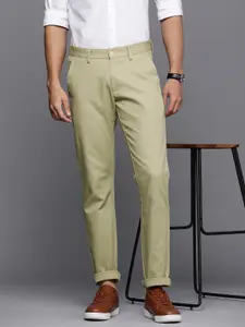 Allen Solly Men Self Design Textured Slim Fit Casual Trousers