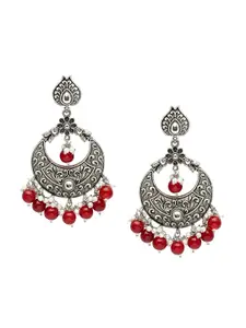 Shining Jewel - By Shivansh Silver-Plated Classic Chandbalis Earrings