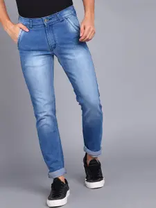 Urbano Fashion Men Blue Pure Cotton Slim Fit Heavy Fade Stretchable Jeans