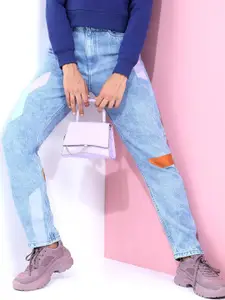 Tokyo Talkies Women Blue Heavy Fade Jeans