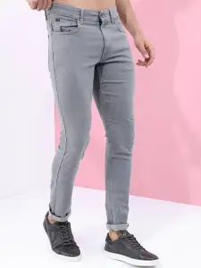 HIGHLANDER Men Grey Slim Fit Light Fade Stretchable Jeans