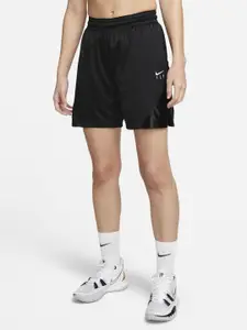 Nike Women Black Solid Dri-FIT ISoFly Basketball Shorts