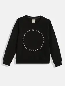 WROGN YOUTH Boys Black Printed Sweatshirt