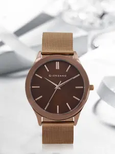 GIORDANO Men Brown Analogue Watch A1051-44