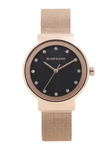 GIORDANO Women Black Analogue Watch A2047-11