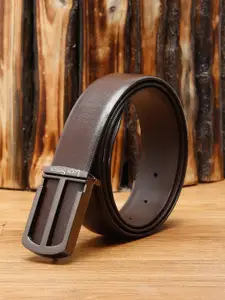 LOUIS STITCH Men Brown Leather Formal Belt
