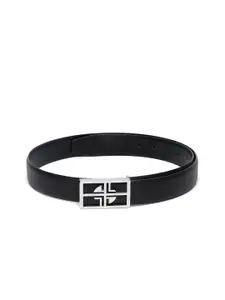 LOUIS STITCH Men Black Solid Leather Formal Belt
