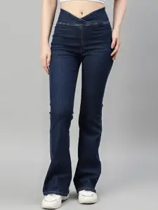 TARAMA Women Blue Bootcut Stretchable Jeans