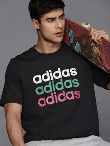 ADIDAS Pure Cotton Multi Linear Sportswear Graphic T-shirt