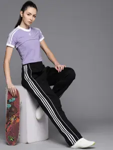 ADIDAS Originals Stripe Detail 2-IN-1 Layered Style Slim Fit T-shirt