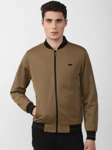 Van Heusen Sport Men Brown Solid Bomber Jacket