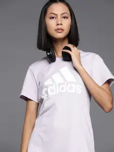 ADIDAS Brand Logo Printed Pure Cotton T-shirt