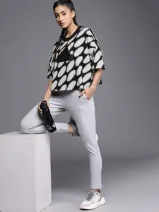 ADIDAS x MARIMEKKO Future Icon 3-Stripes T+ Brand Logo Print Drop-Shoulder Sleeves T-shirt