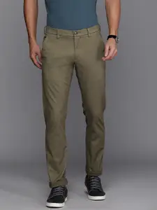 Allen Solly Sport Men Self Designed Textured Slim Fit Chinos Trousers