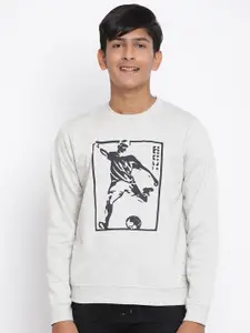 Lil Tomatoes Boys Grey Printed Sweatshirt