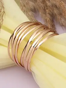 SOHI Women Gold-Toned Gold-Plated Wraparound Bracelet