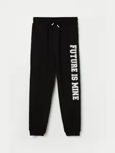 Fame Forever by Lifestyle Boys Black Solid Cotton Joggers