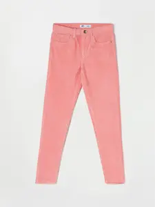 Fame Forever by Lifestyle Girls Peach-Coloured Comfort Slim Fit Stretchable Jeans